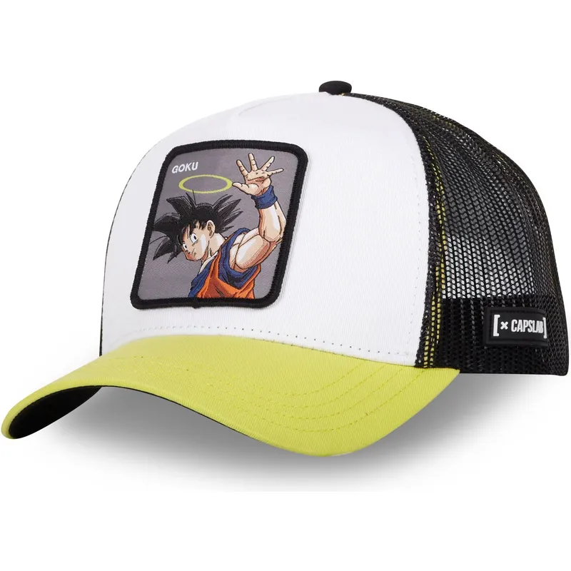 cappellino-trucker-bianco-nero-e-giallo-son-goku-ang-dragon-ball-di-capslab