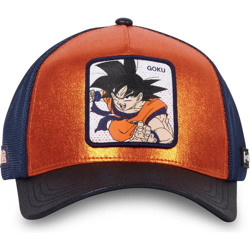 cappellino-trucker-arancione-e-blu-navy-son-goku-sav-dragon-ball-di-capslab
