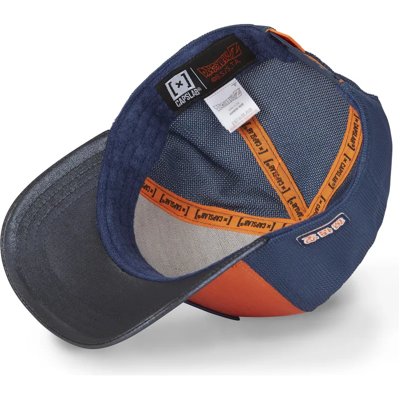 cappellino-trucker-arancione-e-blu-navy-son-goku-sav-dragon-ball-di-capslab