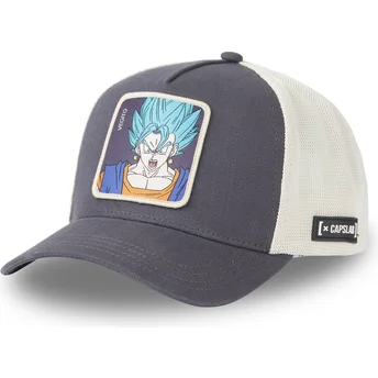 Schwarze und weiße Trucker-Kappe Vegetto Super Saiyan Blue FUS Dragon Ball von Capslab