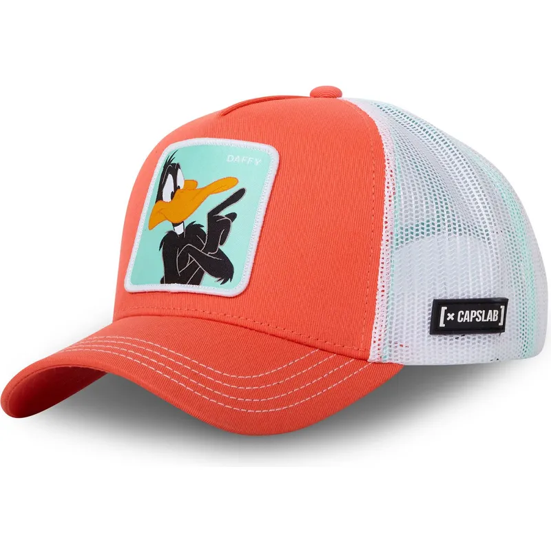 cappellino-trucker-arancione-e-bianco-daffy-duck-daf-ct-looney-tunes-di-capslab