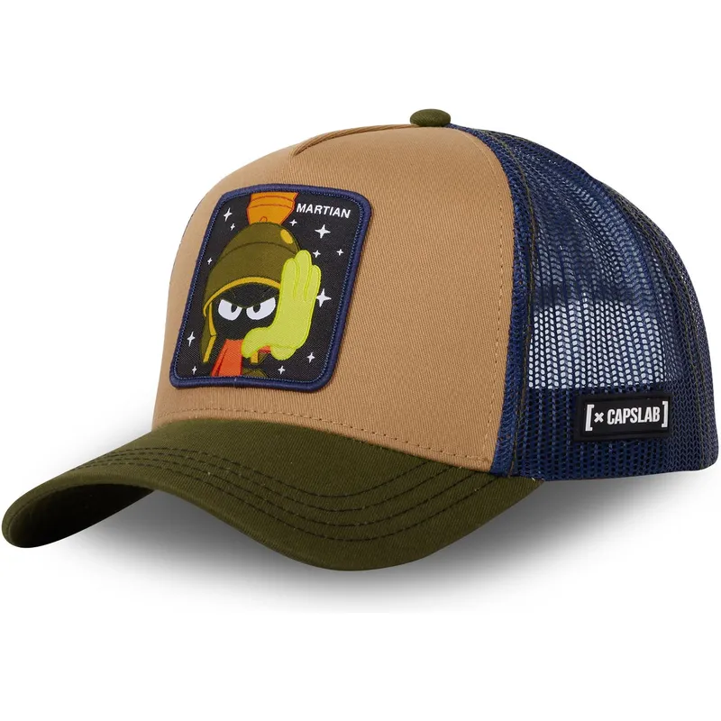 casquette-trucker-marron-bleue-et-verte-marvin-le-martien-mar1-ct-looney-tunes-capslab