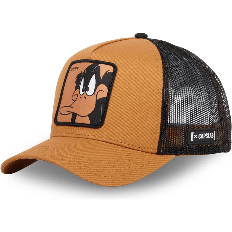 cappellino-trucker-marrone-e-nero-daffy-duck-daf1-ct-looney-tunes-di-capslab