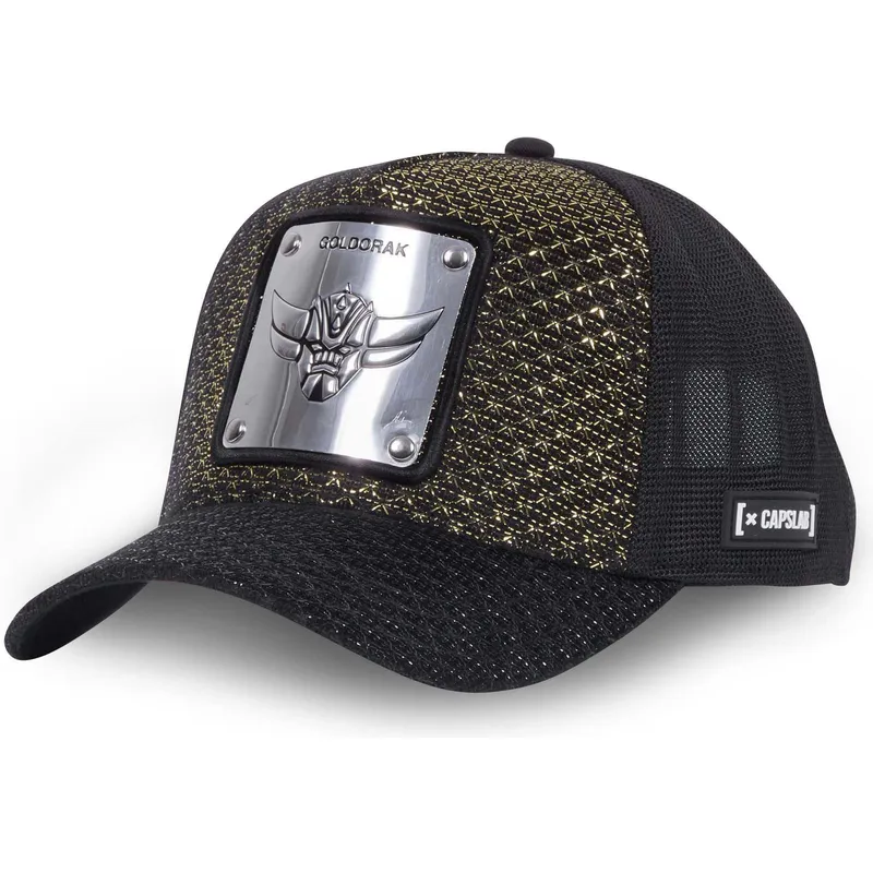 gorra-trucker-dorata-e-nera-robot-grendizer-gos-robot-grendizer-di-capslab
