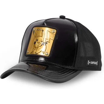 Capslab Pikachu PIK2 Pokémon Black Trucker Hat