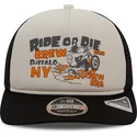 cappellino-trucker-nero-e-bianco-american-ride-or-die-9fifty-retro-crown-a-frame-di-new-era