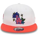 los-angeles-dodgers-mlb-new-era-9fifty-floral-snapback-kappe-in-weiss-und-rot