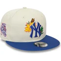 cappello-snapback-piatto-bianco-e-blu-9fifty-floral-new-york-yankees-mlb-di-new-era