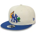 cappello-snapback-piatto-bianco-e-blu-9fifty-floral-new-york-yankees-mlb-di-new-era
