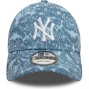 casquette-courbee-bleue-ajustable-9forty-summer-all-over-print-new-york-yankees-mlb-new-era