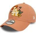 cappellino-curvo-marrone-regolabile-9twenty-floral-dei-los-angeles-dodgers-mlb-di-new-era