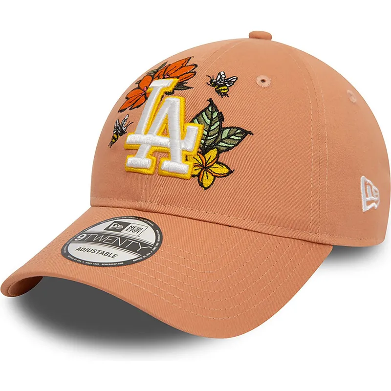 cappelli-curva-marrone-cinghia-regolabile-9twenty-floral-dei-los-angeles-dodgers-mlb-di-new-era