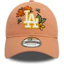 cappellino-curvo-marrone-regolabile-9twenty-floral-dei-los-angeles-dodgers-mlb-di-new-era