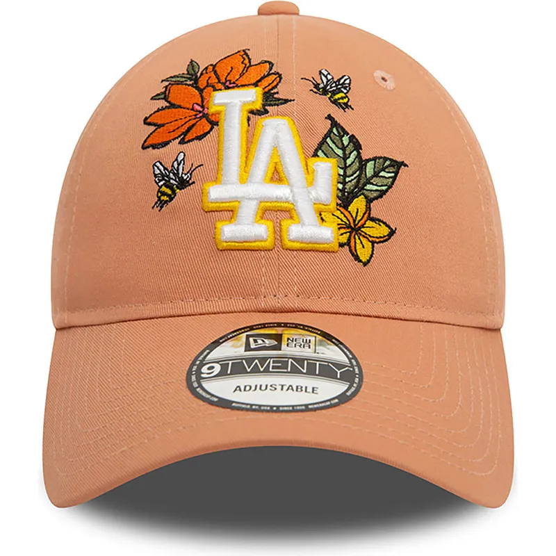 cappelli-curva-marrone-cinghia-regolabile-9twenty-floral-dei-los-angeles-dodgers-mlb-di-new-era