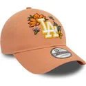 cappellino-curvo-marrone-regolabile-9twenty-floral-dei-los-angeles-dodgers-mlb-di-new-era
