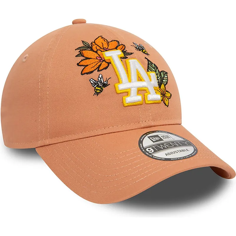cappelli-curva-marrone-cinghia-regolabile-9twenty-floral-dei-los-angeles-dodgers-mlb-di-new-era