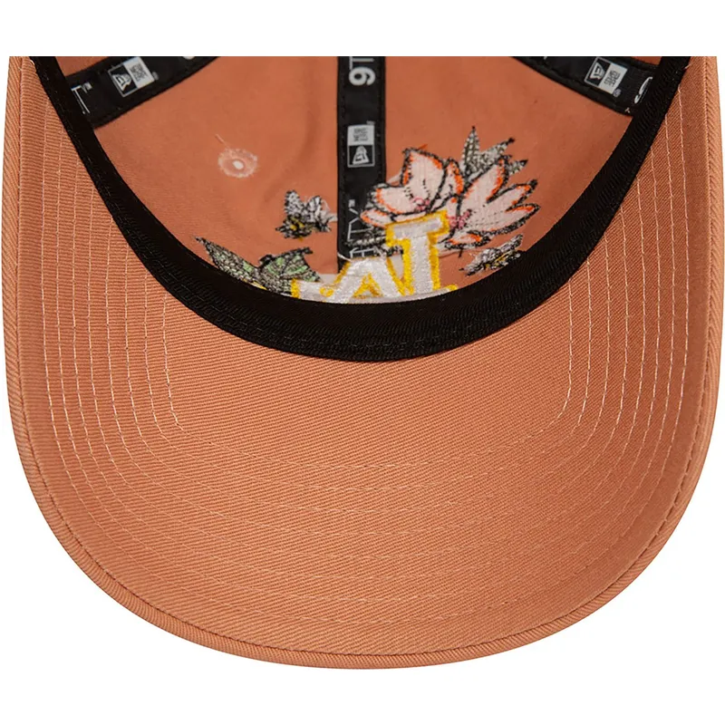 cappelli-curva-marrone-cinghia-regolabile-9twenty-floral-dei-los-angeles-dodgers-mlb-di-new-era