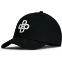 oblack-curved-brim-baseball-peach-black-adjustable-cap