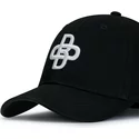 oblack-curved-brim-baseball-peach-black-adjustable-cap
