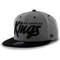 cappellino-piatto-grigio-snapback-scuro-con-logo-lettere-los-angeles-kings-nhl-di-47-brand