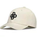 oblack-curved-brim-baseball-peach-beige-adjustable-cap