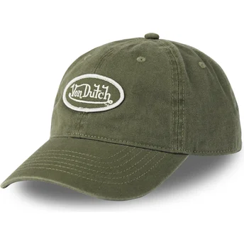Grøn justerbar curved cap LOG KAK fra Von Dutch