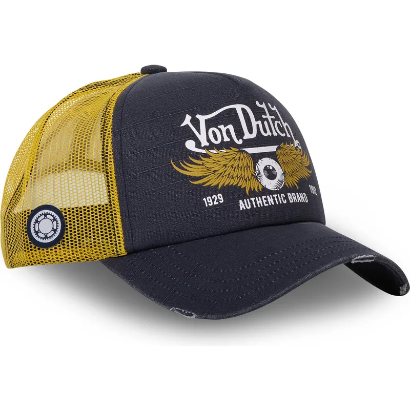 von-dutch-crew14-gra-og-gul-trucker-cap