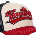 casquette-trucker-beige-bleue-marine-et-rouge-bas-von-dutch