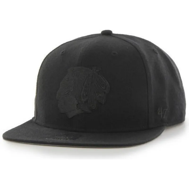 cappelli-piatta-nero-snapback-dei-chicago-blackhawks-nhl-di-47-brand cappelli-piatta-nero-snapback-dei-chicago-blackhawks-nhl-di-47-brand