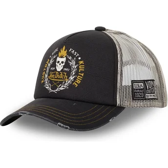 Μαύρο και γκρι καπέλο trucker CREW13 της Von Dutch