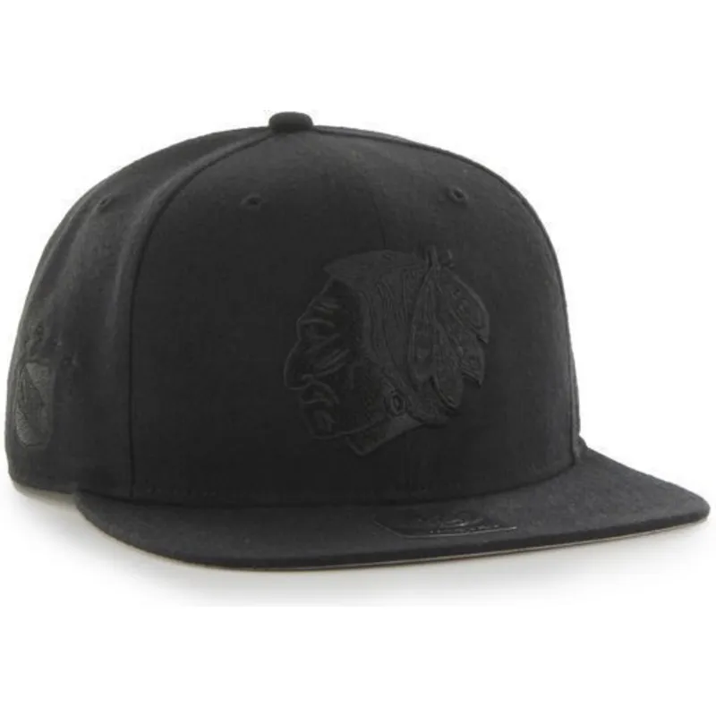 cappelli-piatta-nero-snapback-dei-chicago-blackhawks-nhl-di-47-brand cappelli-piatta-nero-snapback-dei-chicago-blackhawks-nhl-di-47-brand