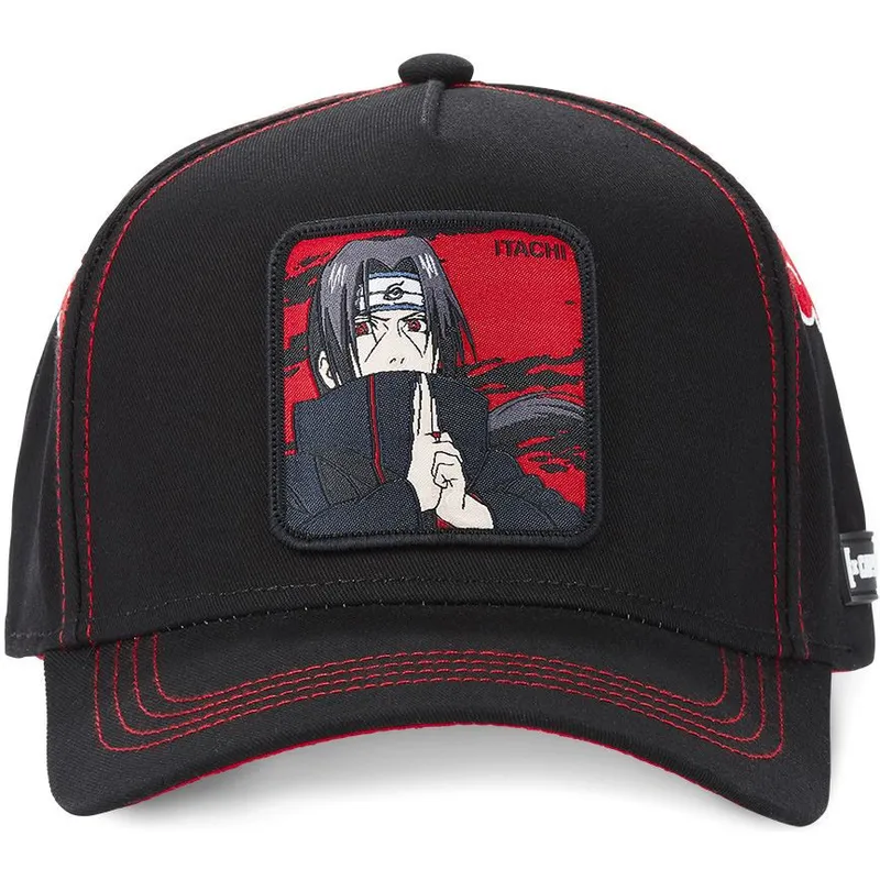 mutzen-gebogen-schwarz-snapback-fur-kinder-itachi-uchiha-naruto-von-capslab