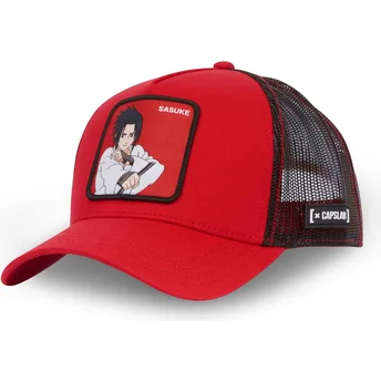 Gorra trucker roja y negra Sasuke Uchiha SAR Naruto de Capslab