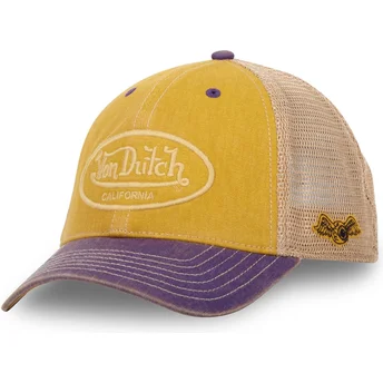 Gelbe und violette Trucker-Kappe MAC4 von Von Dutch