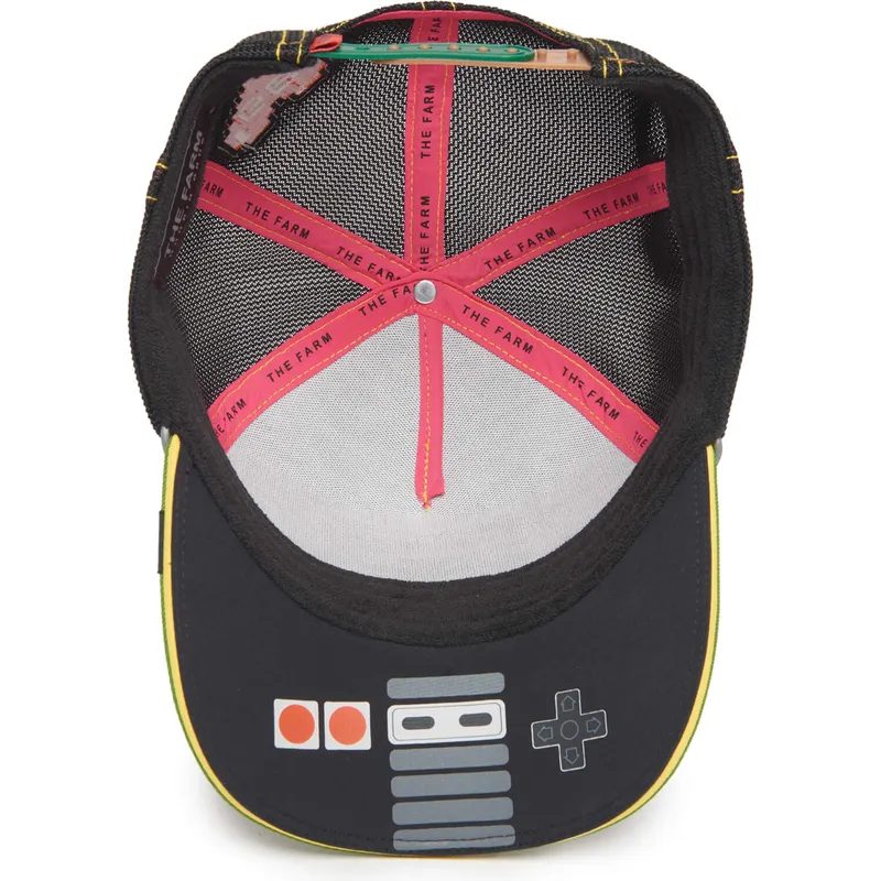 cappellino-trucker-marrone-nero-e-verde-rospo-battle-rash-zits-and-pimple-insert-coin-vol2-the-farm-di-goorin-bros
