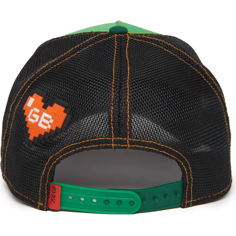 cappellino-trucker-verde-e-nero-coccodrillo-trouble-32-in-twenty-insert-coin-vol2-the-farm-di-goorin-bros