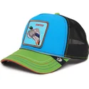 gorra-trucker-azul-negra-y-verde-pato-hunted-get-the-zapper-insert-coin-vol2-the-farm-de-goorin-bros