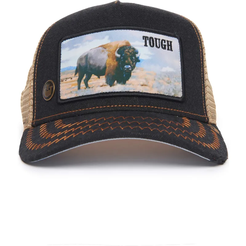 czarna-i-bezowa-czapka-trucker-bufalo-tough-model-nr-70u9h-rodeo-the-farm-od-goorin-bros