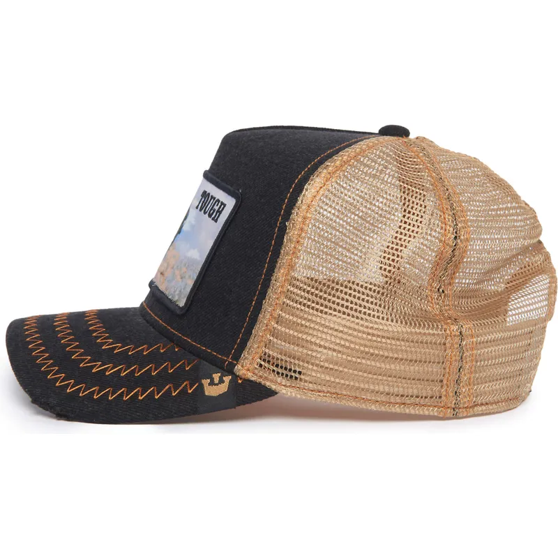 sort-og-beige-trucker-cap-boffel-tough-model-no-70u9h-rodeo-the-farm-fra-goorin-bros