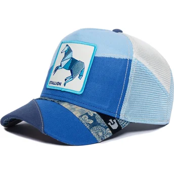 Cappello trucker blu cavallo Stallion Self Reliant Farmigami The Farm di Goorin Bros.
