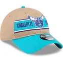 gorra-curva-marron-y-azul-ajustable-9twenty-draft-2024-de-charlotte-hornets-nba-de-new-era