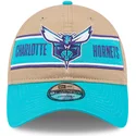 new-era-curved-brim-9twenty-draft-2024-charlotte-hornets-nba-brown-and-blue-adjustable-cap