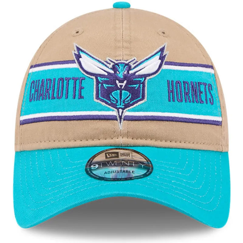 justerbar-brun-och-bla-bojd-keps-9twenty-draft-2024-av-charlotte-hornets-nba-fran-new-era