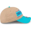 braune-und-blaue-verstellbare-curved-cap-9twenty-draft-2024-der-charlotte-hornets-nba-von-new-era