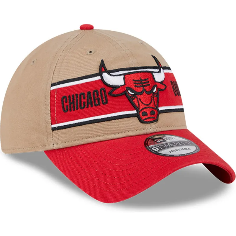 justerbar-9twenty-draft-2024-brun-og-rod-buet-kasket-fra-chicago-bulls-nba-fra-new-era