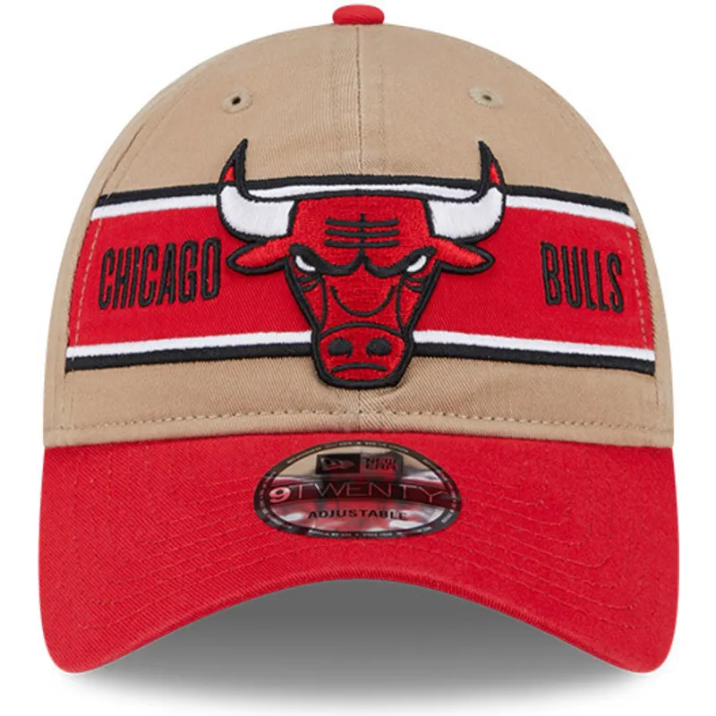 justerbar-9twenty-draft-2024-brun-og-rod-buet-kasket-fra-chicago-bulls-nba-fra-new-era