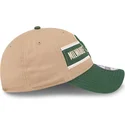 gorra-curva-marron-y-verde-ajustable-9twenty-draft-2024-de-milwaukee-bucks-nba-de-new-era