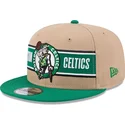 cappello-piatto-marrone-e-verde-snapback-9fifty-draft-2024-di-boston-celtics-nba-di-new-era