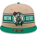 gorra-plana-marron-y-verde-snapback-9fifty-draft-2024-de-boston-celtics-nba-de-new-era