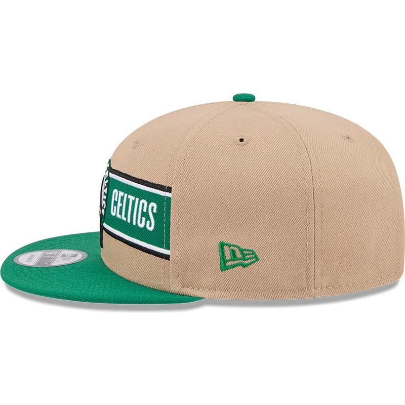 brazowo-zielona-czapka-z-daszkiem-snapback-9fifty-draft-2024-boston-celtics-nba-od-new-era